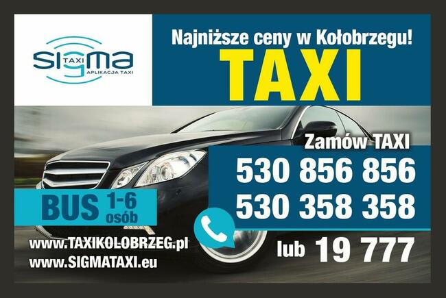 Sigma Taxi Kołobrzeg tel. 530 856 856 lub (94) 19 777