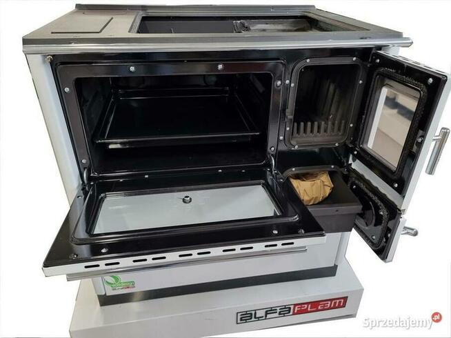 Piec kuchenny kuchnia ALFA 85 G biała, prawa / lewa