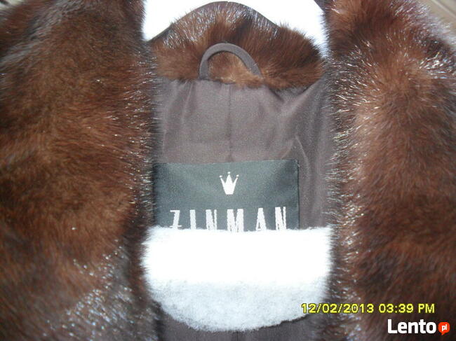 nowe, futro/plaszcz z brazowych norek, XL
