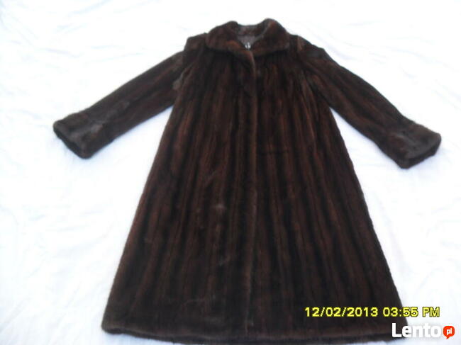 nowe, futro/plaszcz z brazowych norek, XL