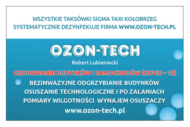 OZON-TECH WYPOŻYCZALNIA , OSUSZANIE BUDYNKÓW , OZONOWANIE