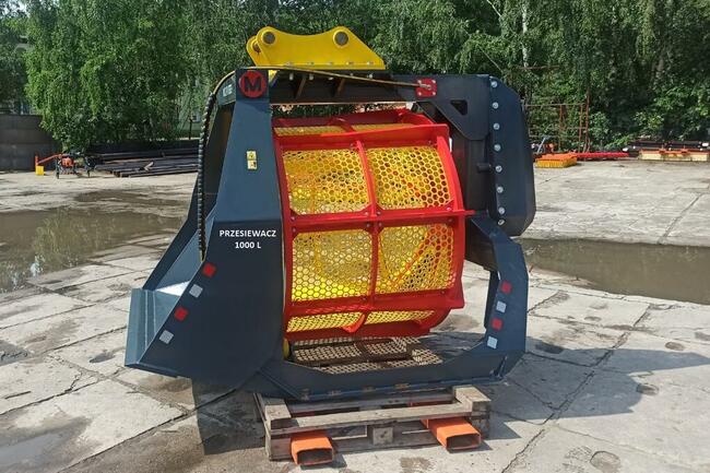 Łyżka przesiewająca do ziemi, gruzu - przesiewacz MAX 1000L