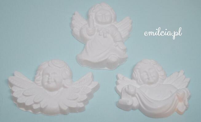 Aniołki jako podziękowanie dla gości z okazji Chrztu Św.,