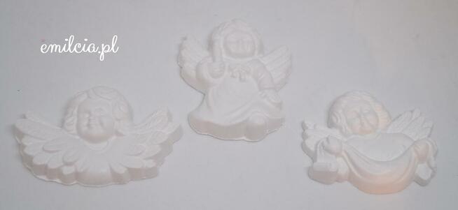 Aniołki jako podziękowanie dla gości z okazji Chrztu Św.,