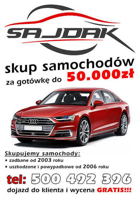 AUTO SKUP, KOMIS, SKUP AUT CAŁYCH, USZKODZONYCH DO 50 000
