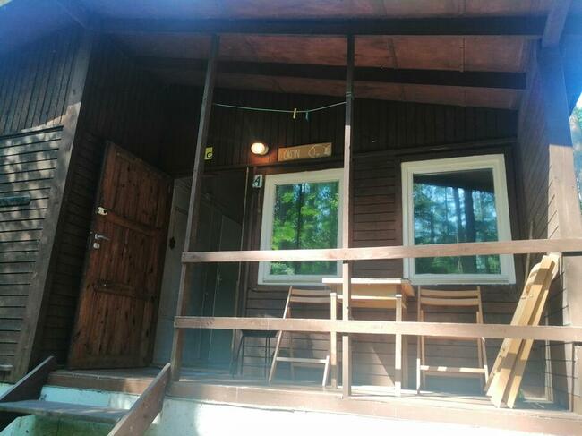 Domek Okoń nad jeziorem Sasek Wielki koło Szczytna mazury