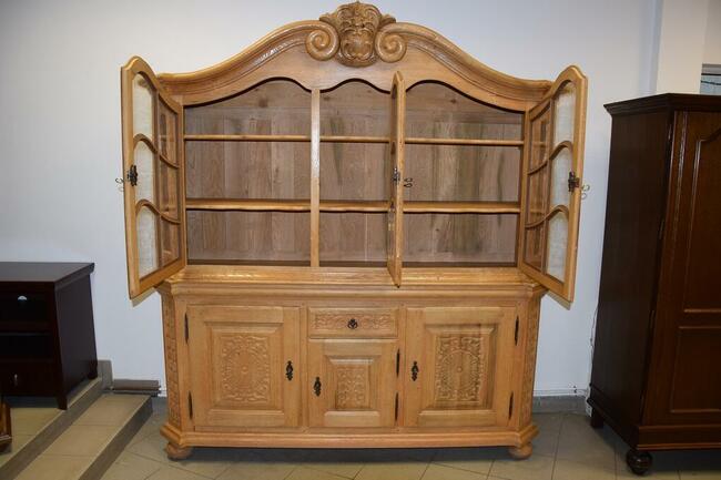 komoda z nadstawką - kredens w całości z litego dębu