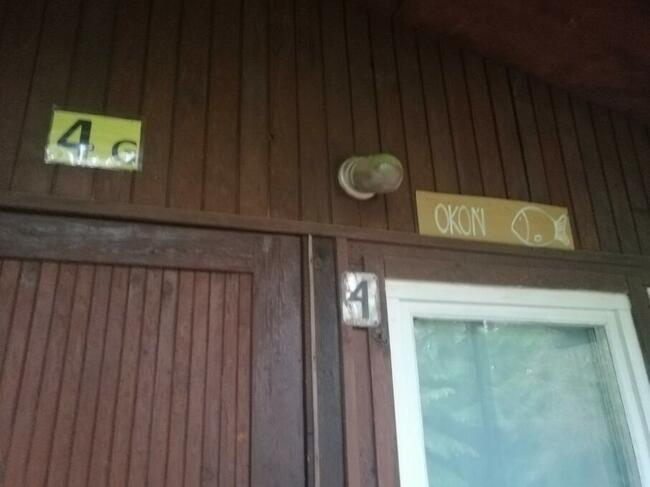 Domek Okoń nad jeziorem Sasek Wielki koło Szczytna mazury