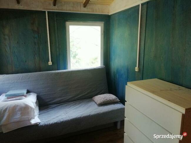 Domek Borsuk w lesie nad jeziorem Sasek Wielki Nocleg Mazury