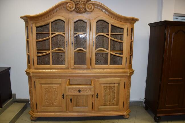 komoda z nadstawką - kredens w całości z litego dębu