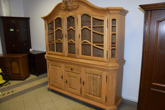 komoda z nadstawką - kredens w całości z litego dębu