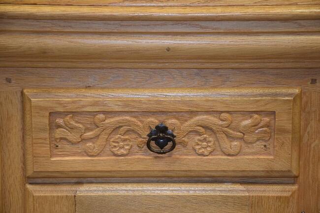 komoda z nadstawką - kredens w całości z litego dębu