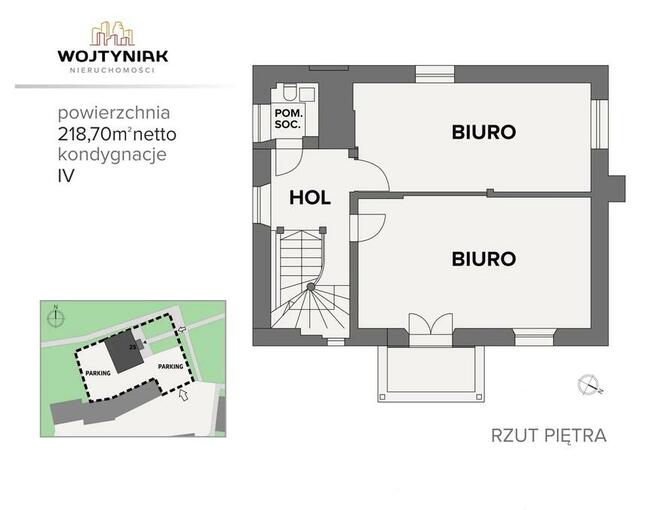 DUŻY lokal z PARKINGIEM Kamienica historyczna na biuro