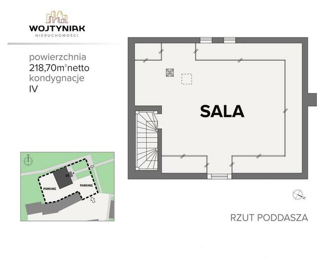 DUŻY lokal z PARKINGIEM Kamienica historyczna na biuro