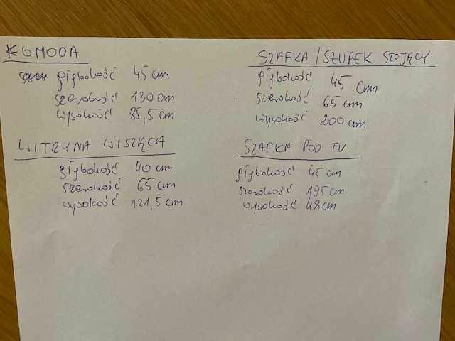 Meble dębowe czarno - brązowe ZAKOR