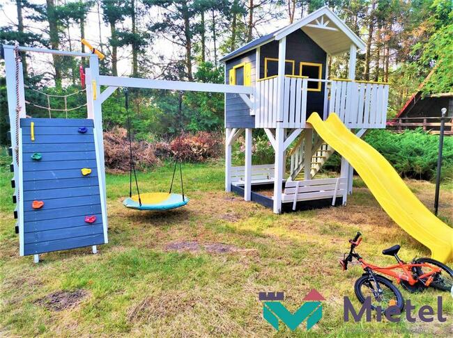 Domek z dużą piaskownicą zestaw dziecięca arkadia ze zjeżdża