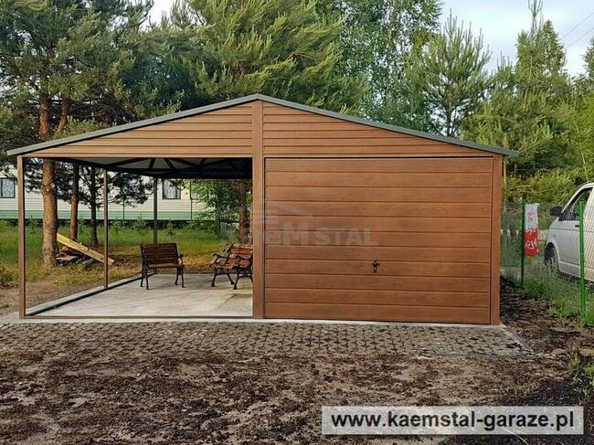 Nowoczesny i solidny garaż blaszany 4x6 biały poziom