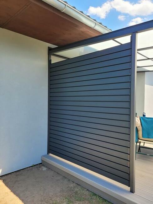 system zabudowy żaluzjowej -pergoli, przegrody,