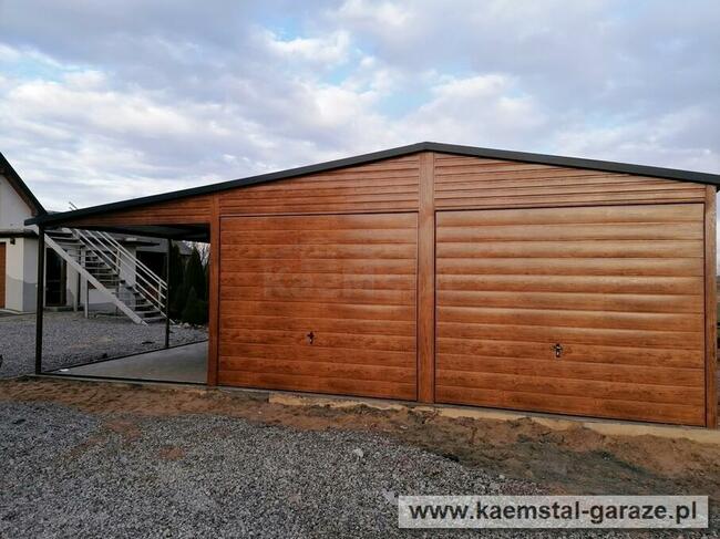 Nowoczesny i solidny garaż blaszany 4x6 biały poziom