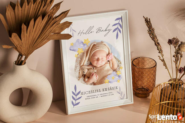 Metryczka dziecka spersonalizowany prezent na urodziny