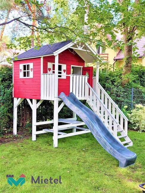 Plac zabaw do samodzielnego montażu. Domek wszystkie akcesor