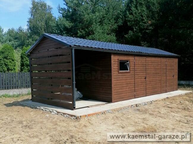 Nowoczesny i solidny garaż blaszany 4x6 biały poziom