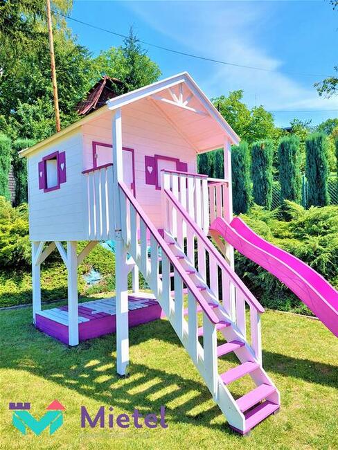 Plac zabaw do samodzielnego montażu. Domek wszystkie akcesor