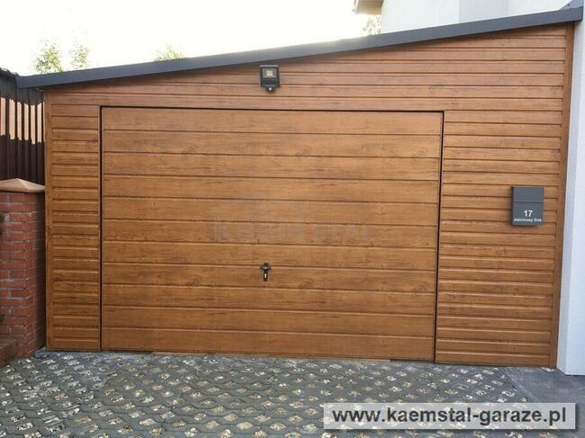 Nowoczesny i solidny garaż blaszany 4x6 biały poziom