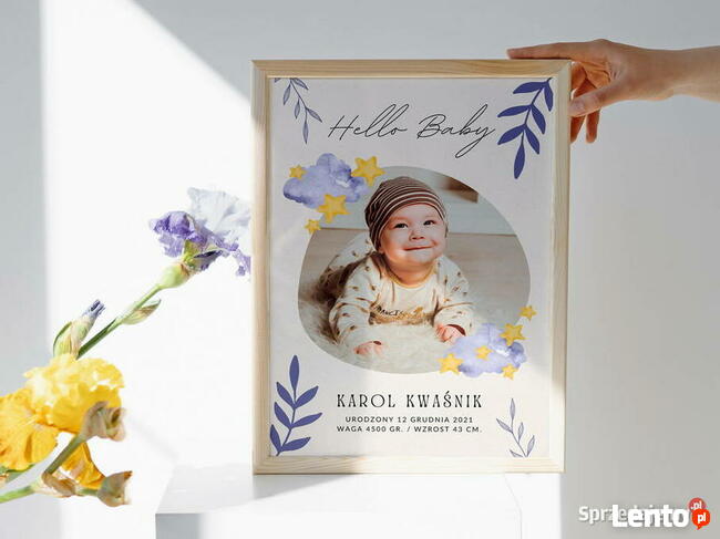 Metryczka dziecka spersonalizowany prezent na urodziny