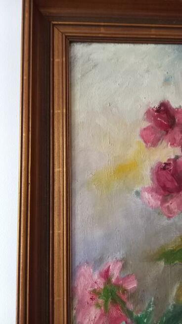 Obraz olejny róże - sygnowany