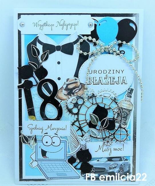 Spersonalizowana kartka z życzeniami z okazji 18 urodzin