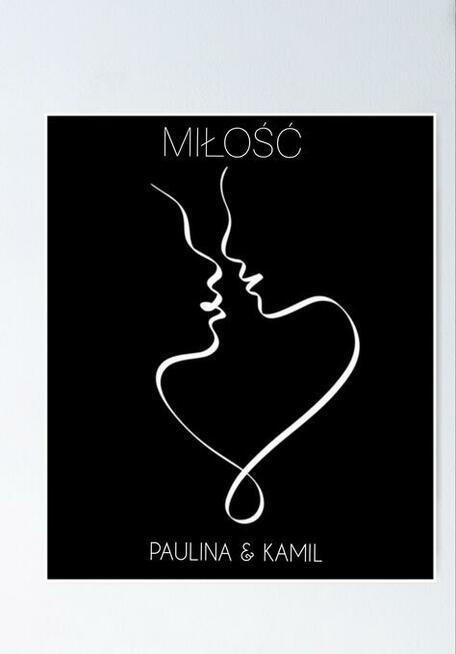 Walentynki obraz almost kiss Art line