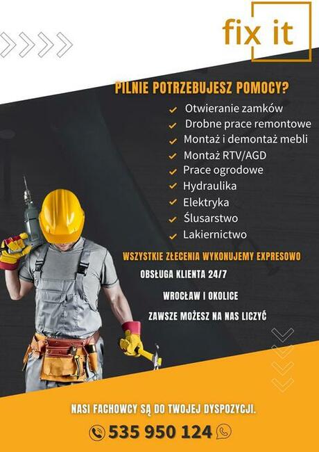 Złota Rączka Wrocław i Okolice - Obsługa klienta 24/7