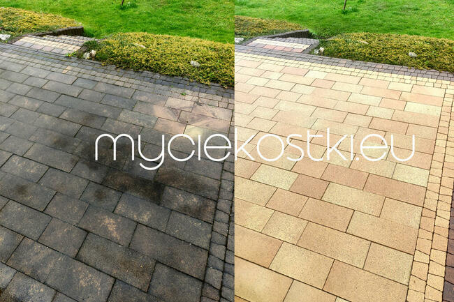 Mycie czyszczenie KOSTKI brukowej ELEWACJI - KRAKÓW