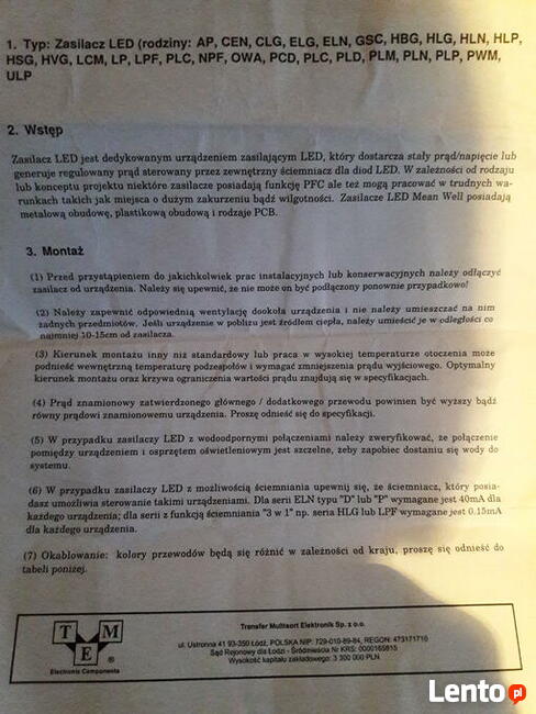 Zasilacz hermetyczny IP67 led 24v.