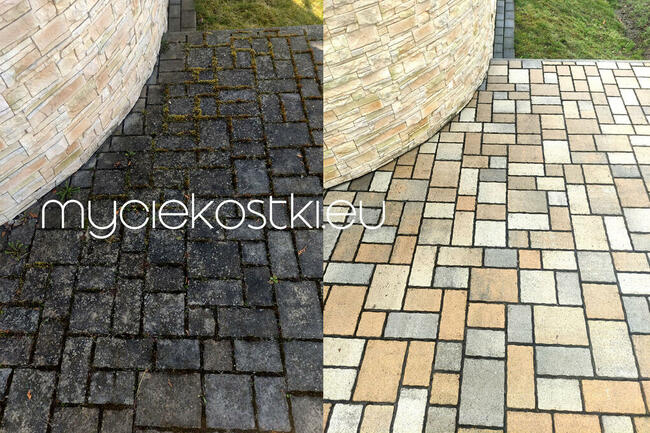 Mycie czyszczenie KOSTKI brukowej ELEWACJI - KRAKÓW