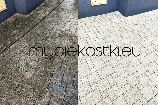 Mycie czyszczenie KOSTKI brukowej ELEWACJI - KRAKÓW