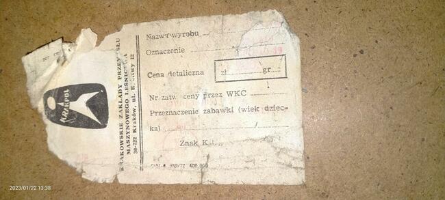 piłkarzyki 1977 rok