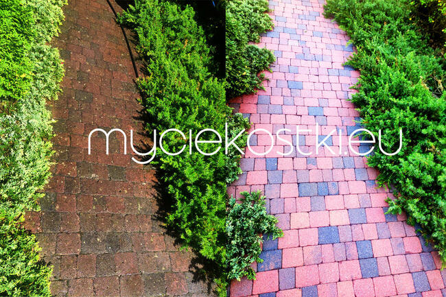 Mycie czyszczenie KOSTKI brukowej ELEWACJI - KRAKÓW