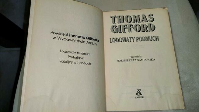 „Lodowaty podmuch” Thomas Gifford + GRATIS książka