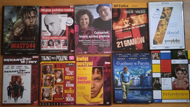 Filmy na płytach DVD dostępnych 38 tytułów
