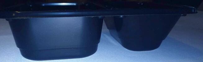 Pojemnik obiadowy, cateringowy do zgrzewu dwukomorowy