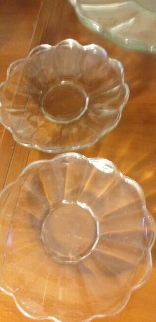 Patera + 4 talerzyki Szkło Przedwojenne