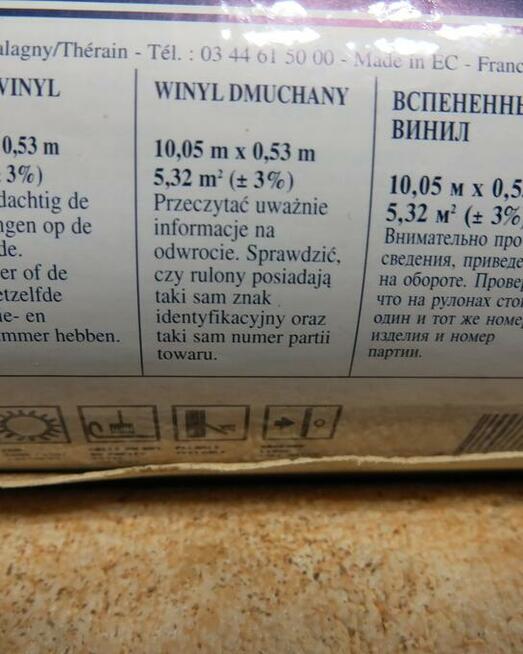 Tapeta dmuchany winyl, bardzo ciemna kość słoniowa