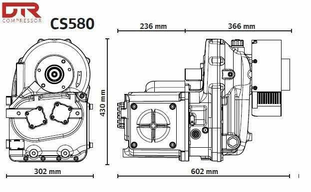 Kompresor Ghh Rand Cs580 Lite do wydmuchu materiałów pylistych