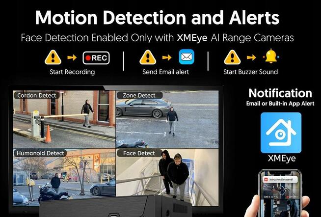 s REJESTRATOR IP NVR POE W MONITORZE LCD 4K 8MPX Nagrywarka