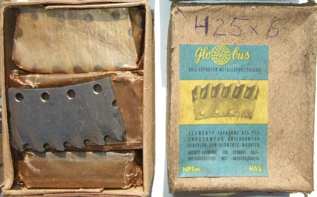 Segment NPTg Do Piła Segmentowa 400x4 NPTe 6 425x4 x 6 8 500