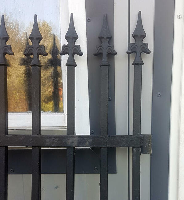 stalowa brama przesuwana 7m [w swietle 5m) + furtka