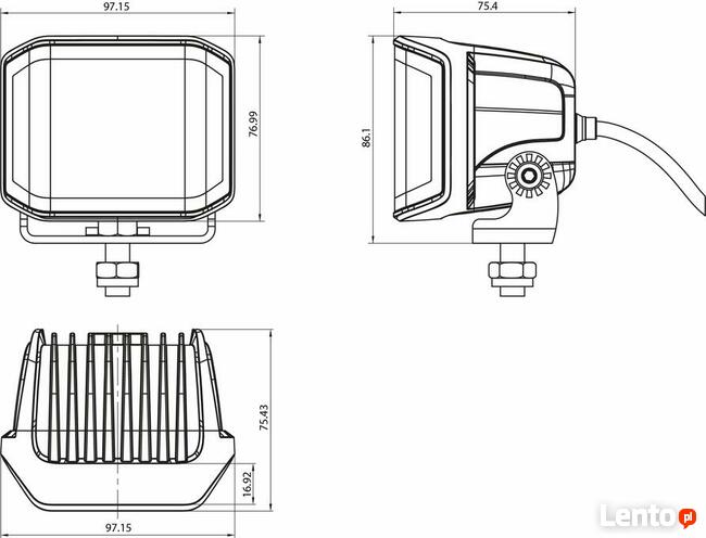 Lampa LED robocza połączona z kogutem