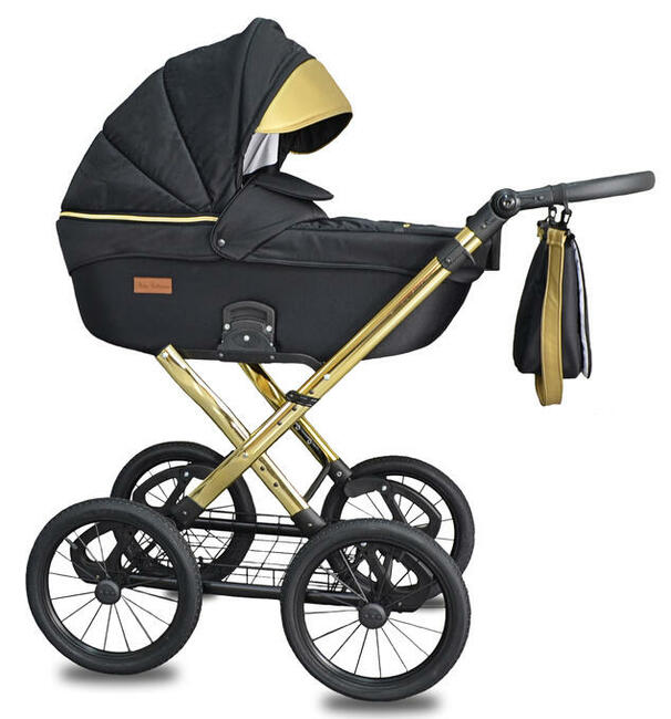 Wózek Dziecięcy złoty Uczio Gold Retro zestaw 3w1 babeboss